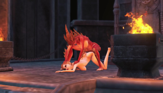 Lilith the futanari demon and her young sex slave 69 fucking