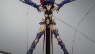 Hentai warrior girl is impaled on a huge spike before going beserk in battle