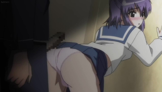 Horny anime teen schoolgirl with big round tits dreams of double penetration