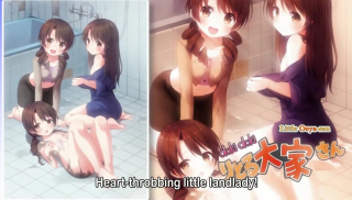 Little Landlady 2 - Petite anime girl fucks muscular big guy in shower sex