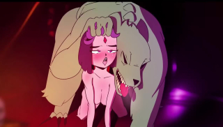Raven gets fucked doggy style by Beast Boy in wolf form