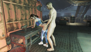 Petite fallout 4 slut bends over to get some deep dicking